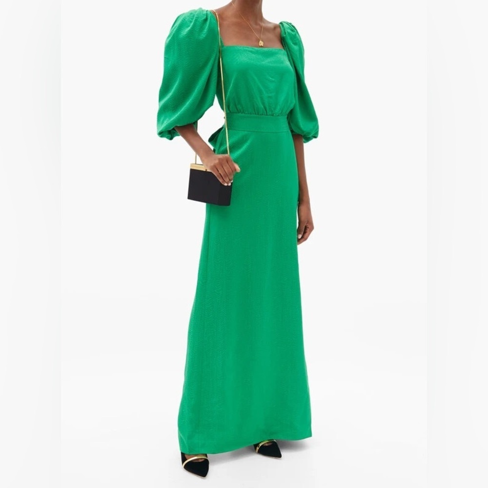 Johanna Ortiz Thread of Thought Puff Sleeve Maxi Dress Size 6